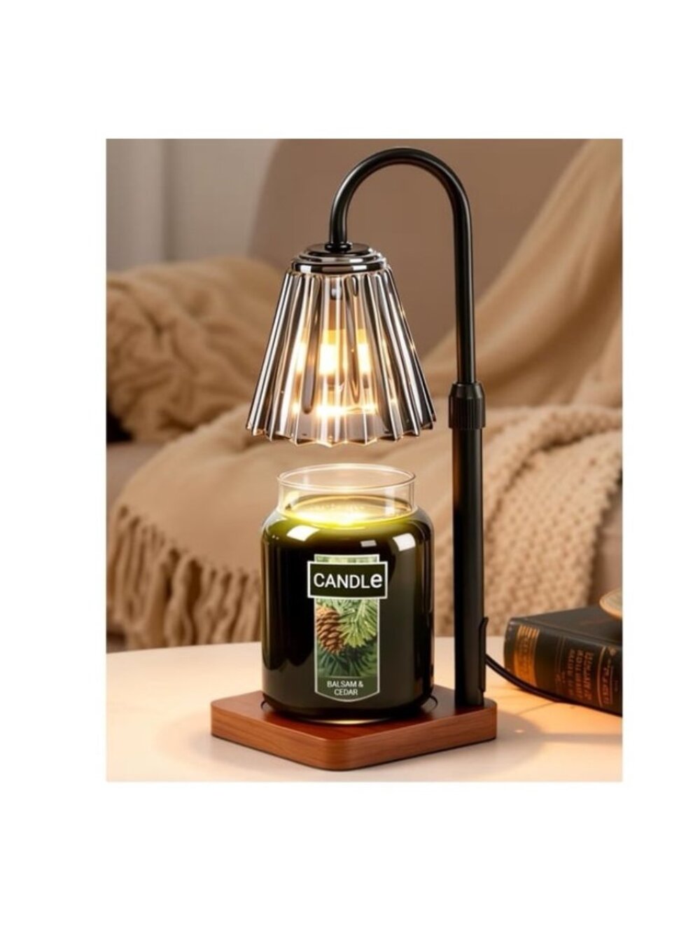 Marycele Black Candle Warmer Lamp new